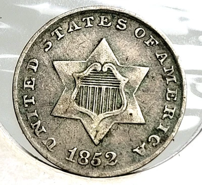 1852 Three Cent Silver Trime 3c Philadelphia Mint - Image 1 of 4