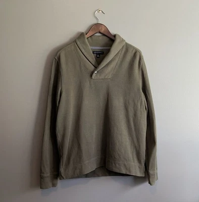 Suéter Banana Republic Talla Mediana Para Hombre Pullover Chal Cuello Verde Oliva M Foto 1 de 4
