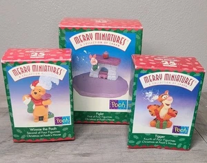 Hallmark Merry Miniature 1999  Set WINNIE the POOH Tigger Piglet  - Picture 1 of 9
