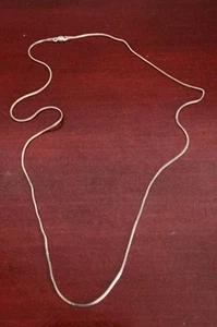  COLLAR SERPIENTE PLATA ESTERLINA 925. HECHO EN ITALIA. 24" - Imagen 1 de 9