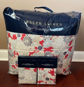 RALPH LAUREN 3-PC Remy QUEEN Comforter & Pillow Shams MSRP $615 NWT - Picture 1 of 6