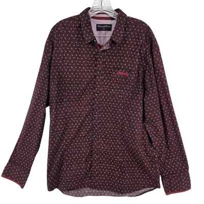 House of Lords Shirt Mens 2XL Floral Pattern Button Down Long Sleeve Dress Shirt - Image 1 of 4
