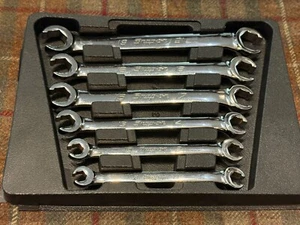 Snap On 6 pc 6 pt Metric Flank Drive Double End Flare Nut Wrench Set 9-21mm - Bild 1 von 11