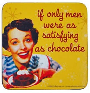Si Solo Hombre There Como Satisfying Como Chocolate Divertido Posavasos - Imagen 1 de 1