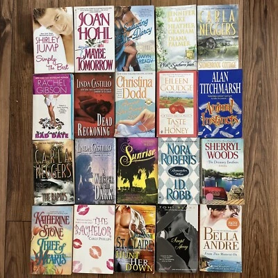 Lot of 20 Modern Day Contemporary Suspense Romance Book Best Seller Authors Mix - Image 1 of 4