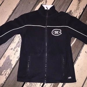 NHL Montreal CANADIANES Hockey • Chaqueta negra con cremallera completa para hombre talla PEQUEÑA - Imagen 1 de 9