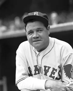 1935 Babe Ruth Charles Conlon 11x14 Photo From Original Glass Plate Negative - Picture 1 of 3
