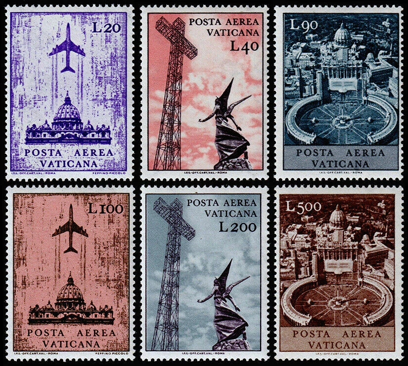 Vaticano #Mi517-Mi522 MNH 1967 Peter Gabriel Tico Columnatas Radio Jet [C47-C52] Foto 1 de 1