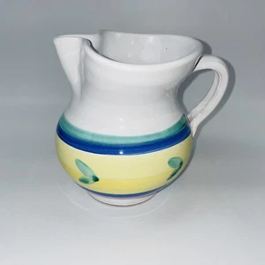 Caleca Carousel 24 oz Italian Pottery Pitcher Hand Painted w/Handle - Picture 1 of 6