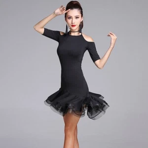 VENTA DE DESALOJO L122 vestido latino vestido de torneo vestido de baile vestido con flecos jazz baile - Imagen 1 de 5