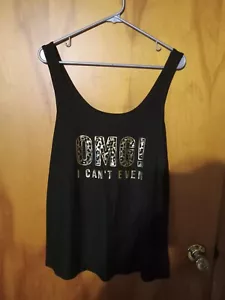 black gold metalic tank top shirt SUPER SOFT 3X/2X womans ladies sleeveless - Picture 1 of 3