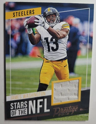 JAMES WASHINGTON PITTSBURGH STEELERS 2019 PANINI PLAYER-WORN MATERIAL CARD - Image 1 of 3
