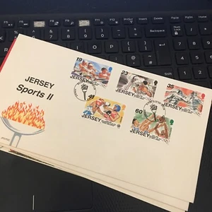 Jersey Stamps 1996 First Day Cover FDC SPORTS II OLYMPICS & BOXING Unaddressed - Picture 1 of 3