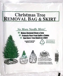 Sacchetto e Gonna Rimozione Albero di Natale Niente Più Ago Disordine Protegge Pavimento Albero Gonna - Foto 1 di 3