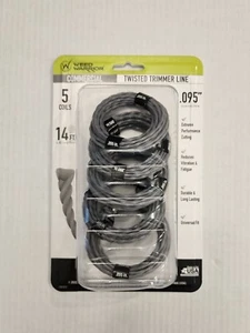 Weed Warrior Commercial .95” Diameter 14ft Nylon Twisted Trimmer Line Pack Of 5 - Picture 1 of 5