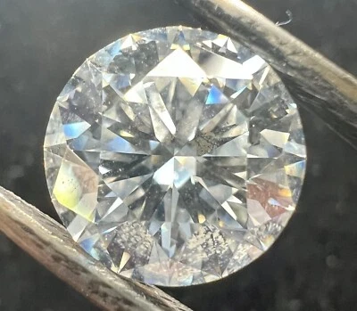 Piedra natural redonda corte brillante 3,10 quilates VS2 E color certificado GIA Foto 1 de 4