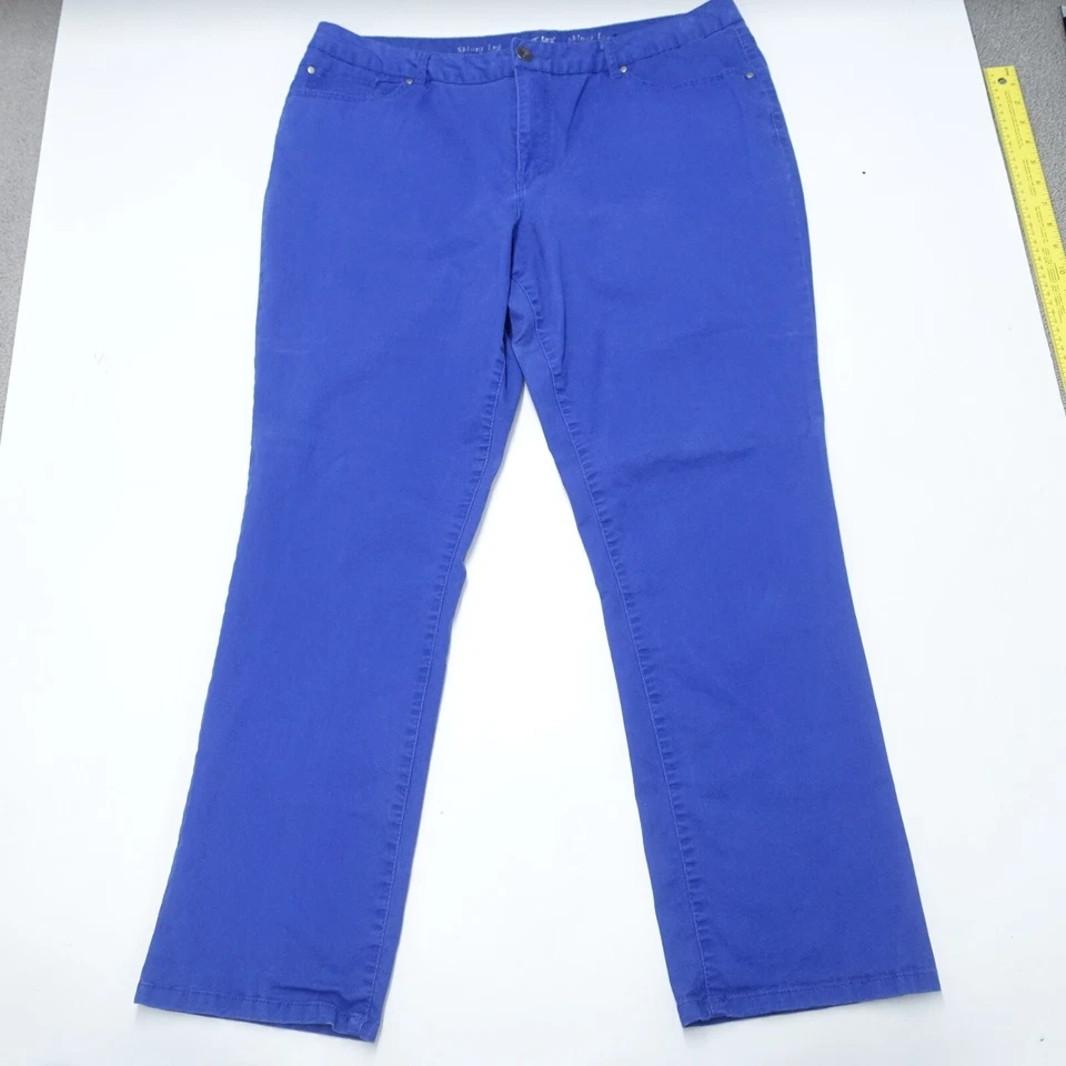 Apt.9 Jeans Women's 16W Blue Denim Cotton Stretch Modern Fit Skinny Leg Zip Fly - Image 1 of 4