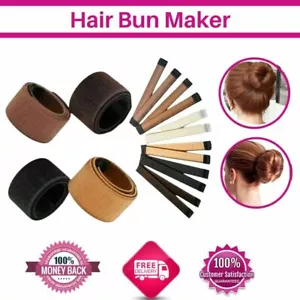 Hair Bun Maker French Magic Donut Twist Bands Easy Snap Tool Former DIY Styling - Picture 1 of 14