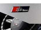 1x AUDI S-Line emblemat naklejka czarna na KIEROWNICĘ 