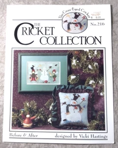 Cross-Eyed Cricket Collection BEFORE & AFTER Snowman Cross Stitch Chart, NS - Picture 1 of 5