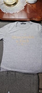 Preowned Good Used Condition abercrombie fitch size medium gray Print t-Shirt - Picture 1 of 9