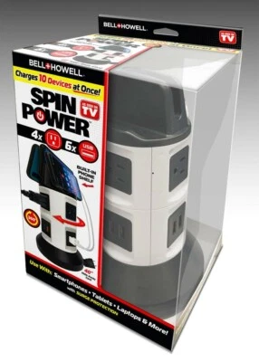 Power spiner  Spin Power Charging Station - 4-Outlets / 6 USB Spin Power - New - Image 1 of 4