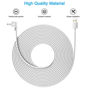 7.6m Charging Cable fr Ring Stick Up Cam Battery/Spotlight Cam Battery HD Camera - Picture 1 of 6