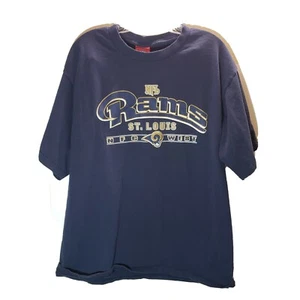Vintage St. Louis Rams NFC West TShirt NFL Large Graphic Blue - Bild 1 von 7