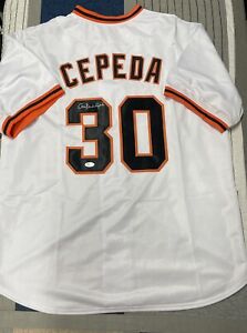 Orlando Cepeda Signed San Francisco Giants Baseball Jersey JSA Authentic