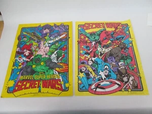 2 Vintage 1985 Marvel Secret Wars Coloring Posters Colored - Picture 1 of 3