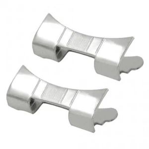 2 Pieces Stainless Steel Material Silver Watch Band End Links Steel Material - Picture 1 of 10