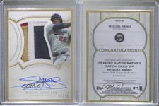 2018 Topps Definitive Collection Framed /30 Miguel Sano #DFAP-MS Patch Auto