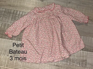 Petit bateau 3 MOIS FILLE : robe coton mi saison - Imagen 1 de 1