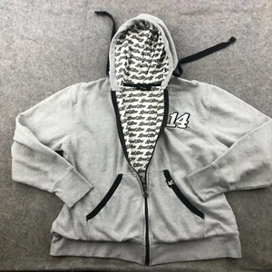 Nascar Hoodie Womens XL Gray Fleece Tony Stewart Speed Diva Sweatshirt Y2K - Picture 1 of 13