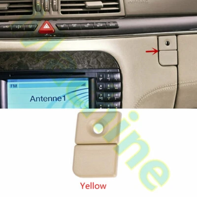 Para Mercedes-Benz Clase S W220 1998-2005 Copiloto Guantera Interruptor Cubierta Amarillo Foto 1 de 4