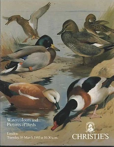 CHRISTIE'S Bird in Art Wildlife Red Grouse Mallard Pheasant Woodcock Catalog 93 - Imagen 1 de 1
