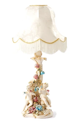 Tischleuchte IN Mit Engel Porzellan von Capodimonte Mit Gold made in Italy - Bild 1 von 4