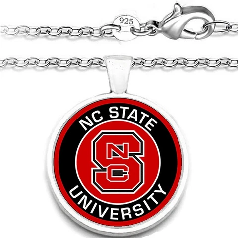 NC State North Carolina Wolfpack Mens Womens Sterling Chain Necklace A1 Cover