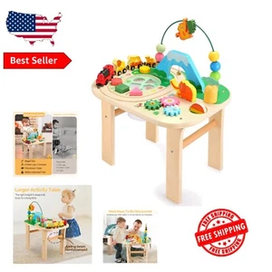 Montessori-Inspired Multi-Colored Activity Table - Perfect Gift for Toddlers - Picture 1 of 15