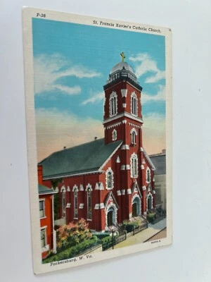 St Francis Xavier's Catholic Church Parkersburg West Virginia Postcard - Image 1 of 2