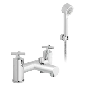VADO INFINITA STEM ELEMENTS DECK BATH SHOWER MIXER + KIT CHROME MDL-STE-005 - Picture 1 of 3