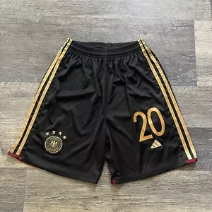 Adidas Germany World Cup 2022 Authentic Soccer Shorts Black Men M Team Issued 20 - Picture 1 of 8
