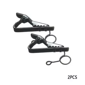 2Pcs Black Mic Lapel Tie Clip For Lavalier Sennheiser ME2 Replacement A0R5 Z5M1 - Picture 1 of 9