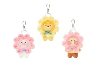 Kakao Friends Flower Ball Blush Keyring Doll Car Bag Charm Fashion Accessory - Picture 1 of 12
