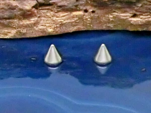 Set of 2 Screw Tips Silver 1.2mm Stainless Steel Tip Cone Spike 4mm - Picture 1 of 1
