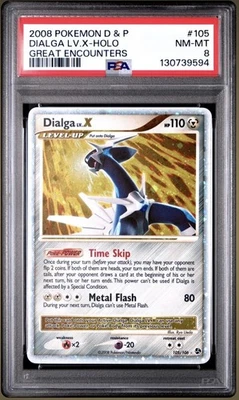 Pokemon Dialga LV. X Card 105/106  Great Encounters Graded PSA 8 - Image 1 of 2