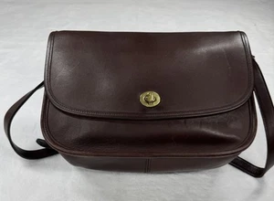 Coach Vintage Legacy City Tasche Drehverschluss Klappe Crossbody Braun Leder 9790 - Bild 1 von 18