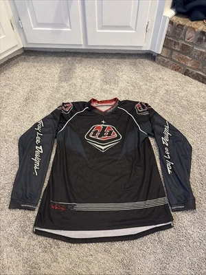 Camiseta deportiva Troy Lee Designs Grand Prix carreras de motocross para hombre L/XL negra moto moto Foto 1 de 4