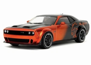 2015 DODGE CHALLENGER SRT HELLCAT ORANGE/BLACK 1/18 MODEL CAR  BY JADA 35722-7B - Picture 1 of 8