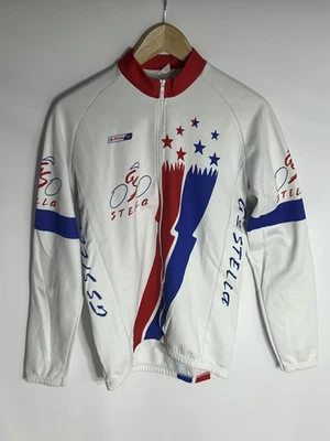 Spin 11 Cycling Jersey Stella Long Sleeve | Ladies | White/Blue/Red | Medium - Image 1 of 4